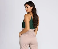 Let Loose V Neck Bodysuit