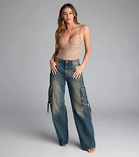 Twisted Angel Embroidered Bodysuit