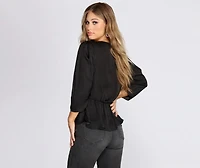 Poised Peplum Blouse