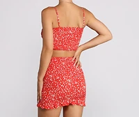 Falling For You Floral Crop Top