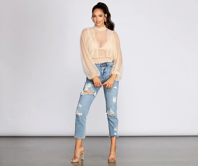 Effortlessly Chic Sheer Top