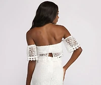 Off The Shoulder Crochet Crop Top
