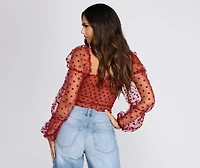 Pretty Polka Dot Smocked Top