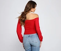 Sophisticated Chiffon Strapless Top