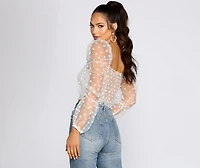 Pretty Polka Dot Smocked Top