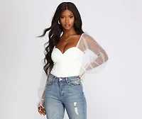 Polka Dot Passion Mesh Bodysuit