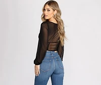 A Moment For Mesh Crop Top