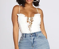 Ready Or Not Ruched Bodysuit
