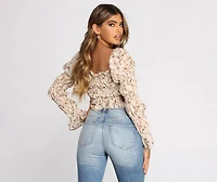Smocked Over Florals Crop Top