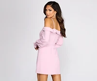 Light And Fresh Cold Shoulder Button Up Tunic