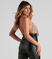 Luxe Life Chainmail Crop Top