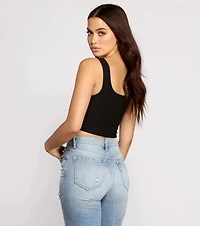 Hook and Eye Corset Crop Top