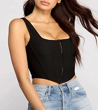 Hook and Eye Corset Crop Top