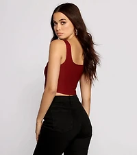 Hook and Eye Corset Crop Top