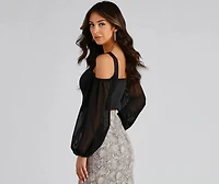 Feelin' Luxe Satin Corset Crop Top