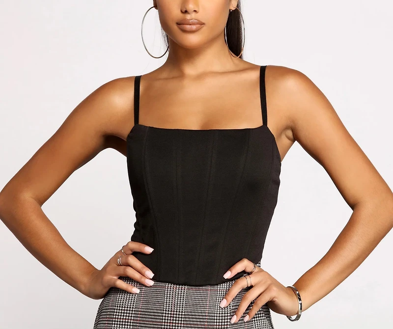 So Chic Corset Sleeveless Top