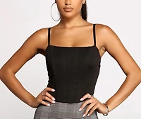 So Chic Corset Sleeveless Top