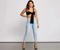 Major Babe One Shoulder Crop Top