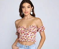 Keep It Sweet Floral Crop Top
