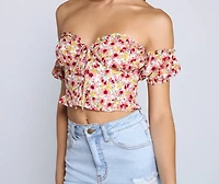 Keep It Sweet Floral Crop Top