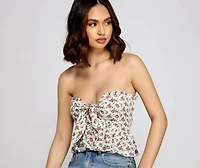Pop Of Florals Peplum Top