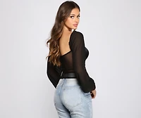 Sheer And Sultry Lace Bustier