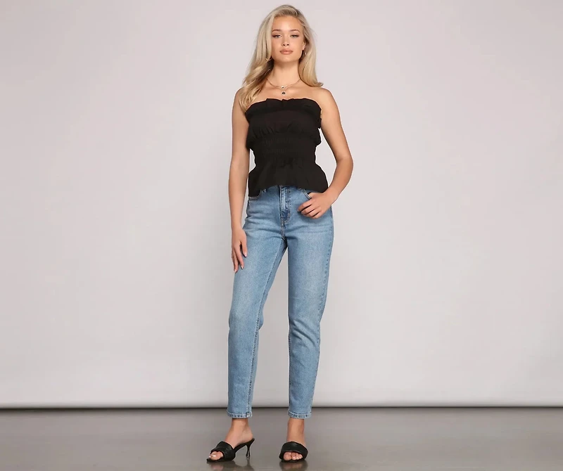 Stylishly Smocked Tube Top