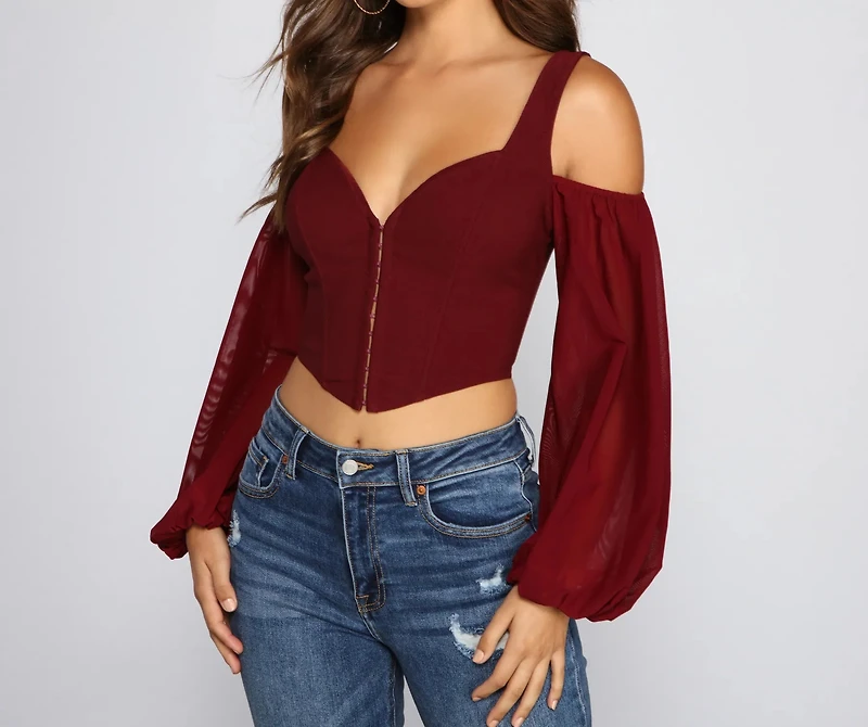 Drawn To You Long Sleeve Corset