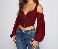 Drawn To You Long Sleeve Corset