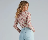Boho Beauty Floral Corset Top