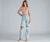 Boho Beauty Floral Corset Top