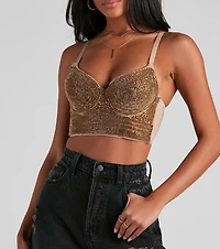Dazzling Glow Embellished Bustier