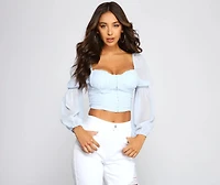 Trendy Moment Ruched Corset Top