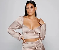 Dreamy And Chic Satin Crop Top