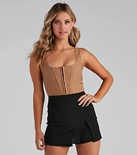 Hook and Eye Corset Crop Top