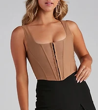 Hook and Eye Corset Crop Top