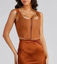 Hook and Eye Corset Crop Top