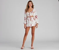 Too Sweet Tie-Front Floral Top