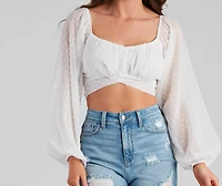 Breezy And Chic Sheer Crop Top
