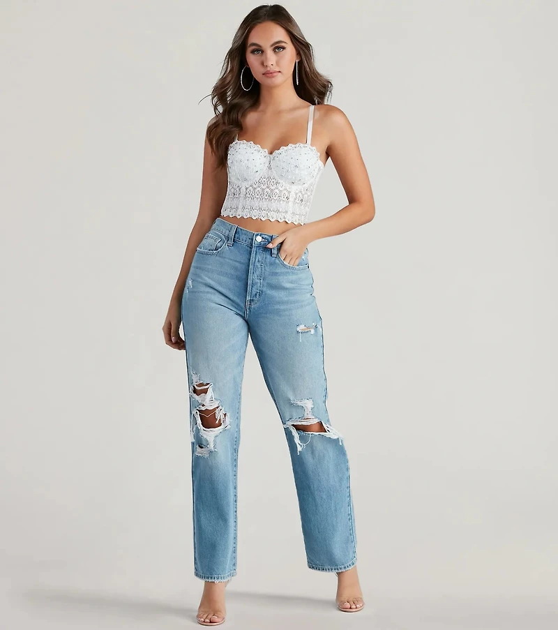 Reigning Lace Bustier Top