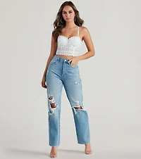 Reigning Lace Bustier Top