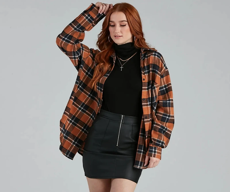 Cozy-Cute Plaid Flannel Top