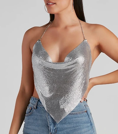 It Girl Open Back Chainmail Top