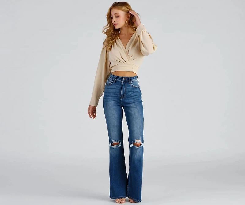 Playing Favorites Chiffon Button Top