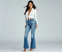 Satin Chic Tie-Front Bodysuit