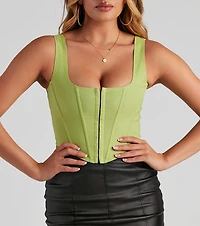 Hook and Eye Corset Crop Top