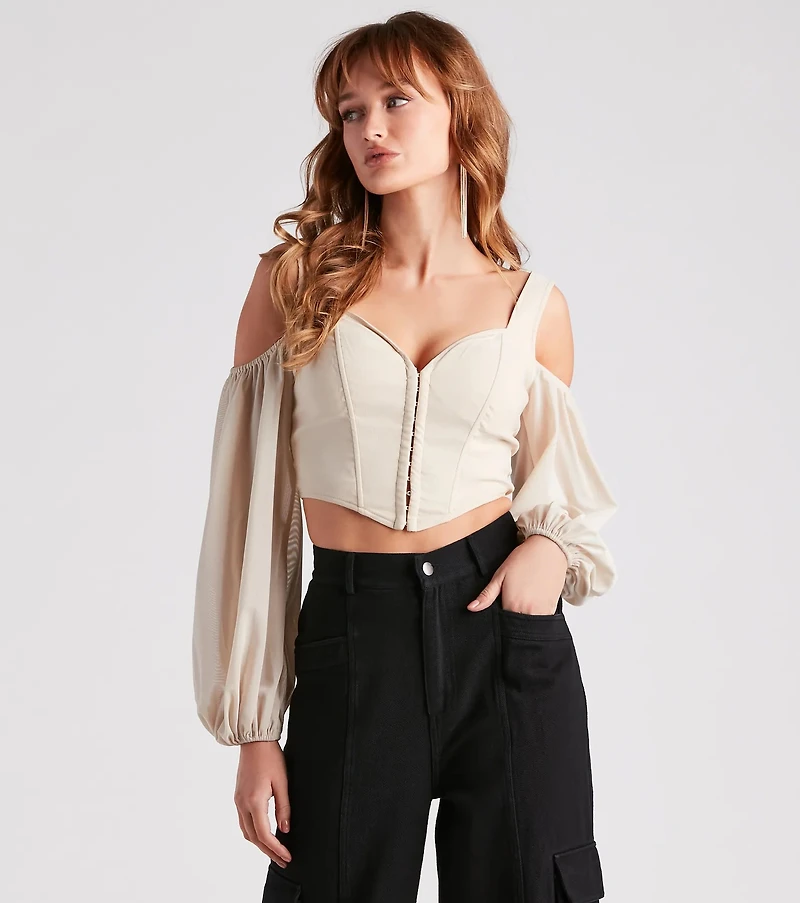 Drawn To You Long Sleeve Corset