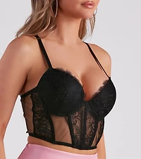 Sultry Can I Mesh Lace Bustier