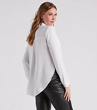 Chic Bliss Long Sleeve Button Up Top