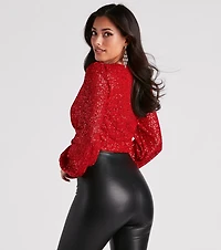 Statement Making Sequin Crop Top